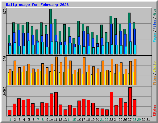 Daily usage for February 2026