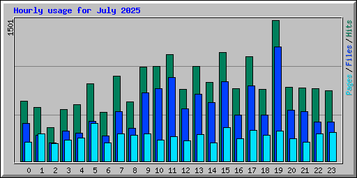 Hourly usage for July 2025