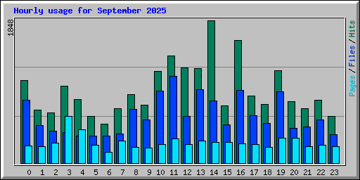 Hourly usage for September 2025