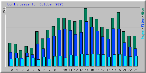 Hourly usage for October 2025